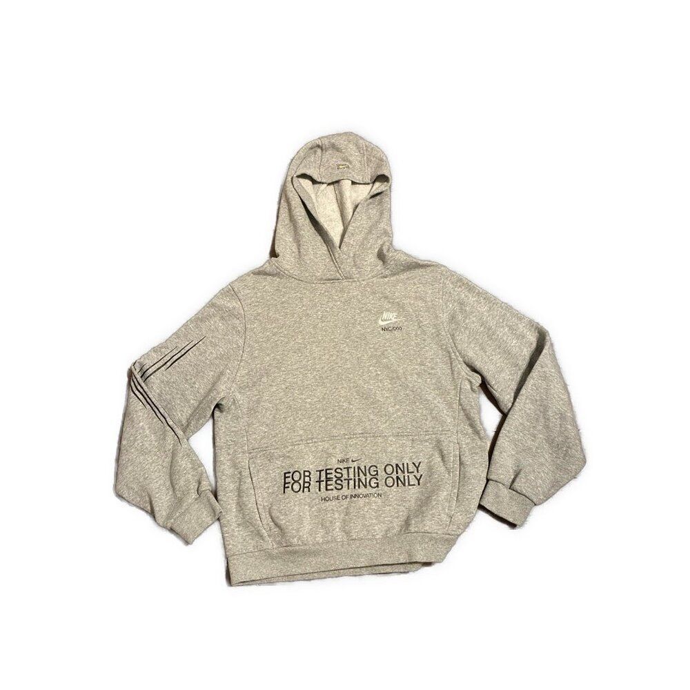 nike boys nyc for testing only house of inovation hoodie Gray Black Xl